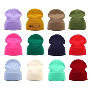 Classic Knit Beanie Winter Hat | https://www.bestnamebadges.com