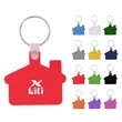 House Shaped Soft PVC Key Tag With Ring | https://www.bestnamebadges.com