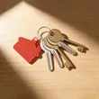 House Shaped Soft PVC Key Tag With Ring | https://www.bestnamebadges.com