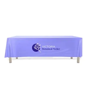 12' x 6.5' Custom Plastic Rectangular Table Cover | https://www.bestnamebadges.com