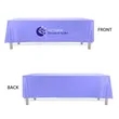 12' x 6.5' Custom Plastic Rectangular Table Cover | https://www.bestnamebadges.com