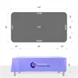 12' x 6.5' Custom Plastic Rectangular Table Cover | https://www.bestnamebadges.com