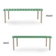 105" x 39" Custom Plastic Rectangular Table Cover | https://www.bestnamebadges.com