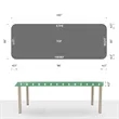105" x 39" Custom Plastic Rectangular Table Cover | https://www.bestnamebadges.com