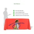 4', 6' & 10' - Throw Style - Open Back - Table Cover | https://www.bestnamebadges.com