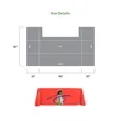 4', 6' & 10' - Throw Style - Open Back - Table Cover | https://www.bestnamebadges.com