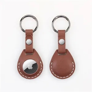 Leather-Air-Tag-w-Belt-Closure-Keyring-Custom-Luggage-Tag