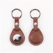 Leather Air-Tag w/ Belt Closure & Keyring Custom Luggage Tag | https://www.bestnamebadges.com