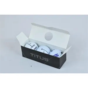TiTUS® 3 Pack White Golf Balls with Custom Imprints | https://www.bestnamebadges.com