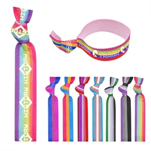 Colorful Rainbow Elastic Knotted Hair Ties