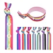 Colorful Rainbow Elastic Knotted Hair Ties | https://www.bestnamebadges.com