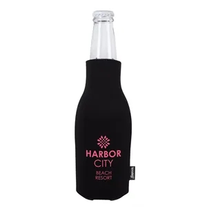 Koozie® Zip-Up Bottle Cooler with Opener | https://www.bestnamebadges.com