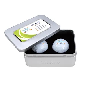 Titleist® 2-Ball Business Card Tin Pro V1® | https://www.bestnamebadges.com