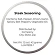 Steak Spice in a customized tin | https://www.bestnamebadges.com