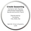 Creole Seasoning in a Customized Tin | https://www.bestnamebadges.com
