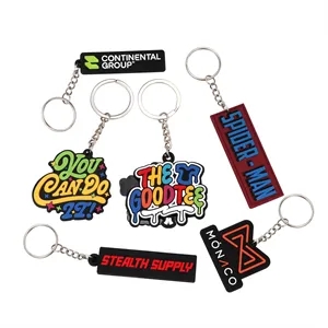 Custom Shape 3D Rubber PVC Keychain