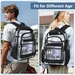 Clear Book Bag with Multi-pockets | https://www.bestnamebadges.com