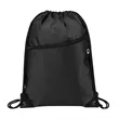 420D Heavy Duty Drawstring Backpack With Front Zipper Ocean | https://www.bestnamebadges.com