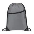 420D Heavy Duty Drawstring Backpack With Front Zipper Ocean | https://www.bestnamebadges.com