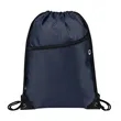 420D Heavy Duty Drawstring Backpack With Front Zipper Ocean | https://www.bestnamebadges.com