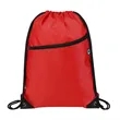 420D Heavy Duty Drawstring Backpack With Front Zipper Ocean | https://www.bestnamebadges.com