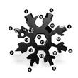 Multifunctional Snowflake Tool | https://www.bestnamebadges.com
