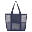 Large Mesh Beach Tote With Multi Pockets | https://www.bestnamebadges.com