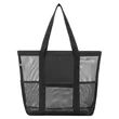 Large Mesh Beach Tote With Multi Pockets | https://www.bestnamebadges.com