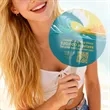 Paper Hand Fan W/ 2 Side Full Color Print | https://www.bestnamebadges.com