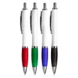 Union Printed - Rio Retractable - White Click Pen   | https://www.bestnamebadges.com