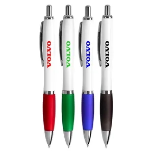 Union Printed - Rio Retractable - White Click Pen  