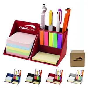 Multi Function Sticky Notes Cube Box With Pen Holder
