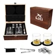 Gift Set With 2 Glass Cup&Wood Box | https://www.bestnamebadges.com