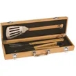3-Piece Bamboo BBQ Set in Case | https://www.bestnamebadges.com