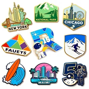 1" Hard Enamel Cloisonne Lapel Pin