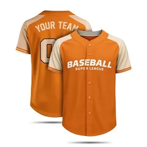 Bee Eye Mesh Men's Full Button Baseball Jersey 150 GSM