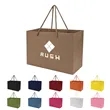 Kraft Paper Euro Shopping Tote Bag With Rope Handle | https://www.bestnamebadges.com