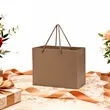 Kraft Paper Euro Shopping Tote Bag With Rope Handle | https://www.bestnamebadges.com
