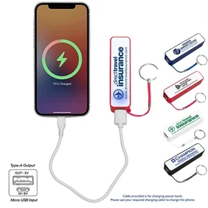 In Charge UL Listed 2200 mAh Portable Lithium Ion Power Bank | https://www.bestnamebadges.com