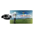Brushed Aluminum Slip-In Pocket Luggage Tag | https://www.bestnamebadges.com