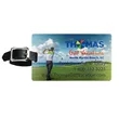 Brushed Aluminum Slip-In Pocket Luggage Tag | https://www.bestnamebadges.com