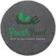 4" Round Slate Coaster | https://www.bestnamebadges.com