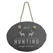 7 3/4" x 6" Oval Slate Decor with Hanger String | https://www.bestnamebadges.com