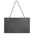 11 3/4" x 7" Rectangle Slate Decor with Hanger String | https://www.bestnamebadges.com