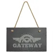 11 3/4" x 7" Rectangle Slate Decor with Hanger String | https://www.bestnamebadges.com