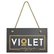 11 3/4" x 7" Rectangle Slate Decor with Hanger String | https://www.bestnamebadges.com