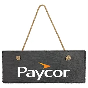 10" x 4" Rectangle Slate Decor with Hanger String