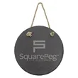7" Round Slate Decor with Hanger String | https://www.bestnamebadges.com