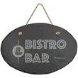 11 3/4"x7 3/4" Oval Slate Decor with Hanger String | https://www.bestnamebadges.com