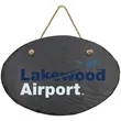 11 3/4"x7 3/4" Oval Slate Decor with Hanger String | https://www.bestnamebadges.com
